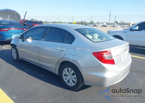 2012 Honda Civic Lx z USA, uszkodzony, nr VIN 19XFB2F50CE086845